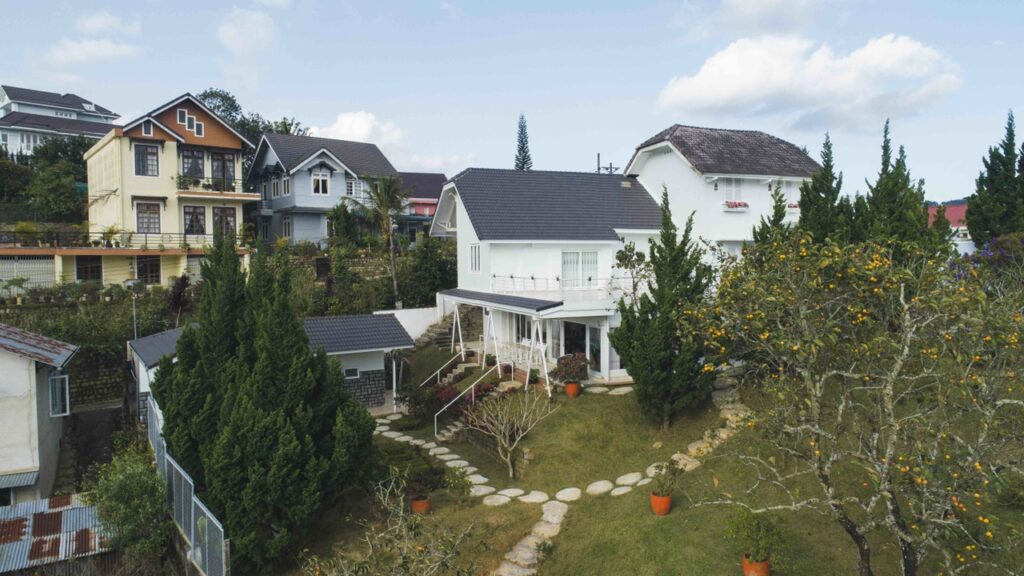 sân vườn đẹp tại biệt thự 