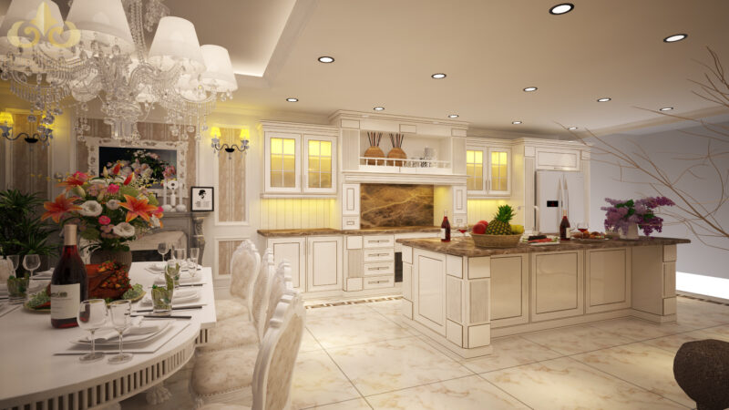 thiet-ke-phong-bep-phong-cach-tan-co-dien-2